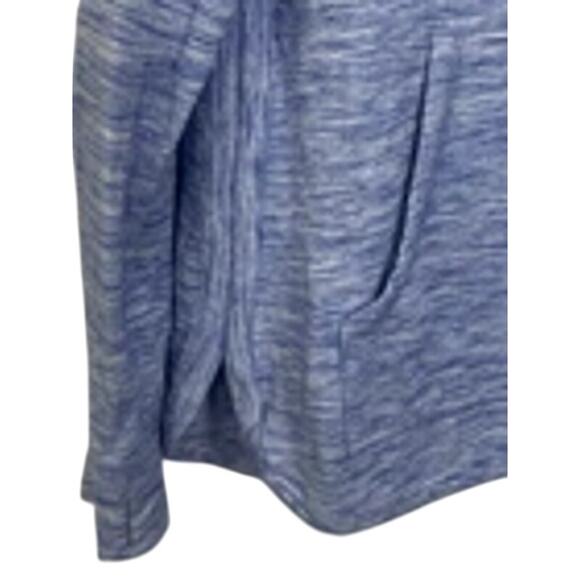 T by Talbots Women's XL Petite Soft Lightweight Hoodie Marled Blue EUC - Picture 3 of 5